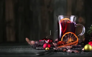 leckerer Glühwein im Glas