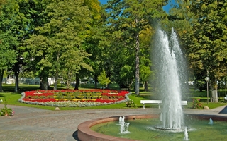 Brunnen im Kurpark von Bad Mergentheim