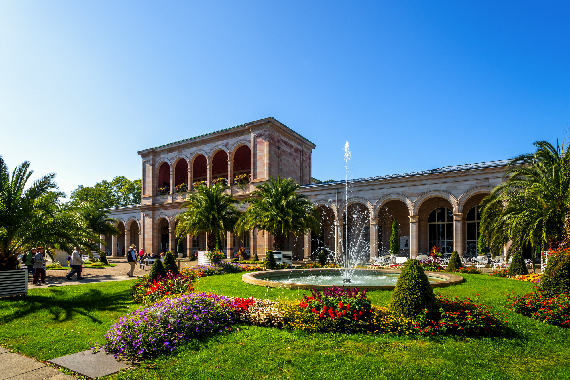 Arkadenbau und Kurgarten von Bad Kissingen, Deutschland